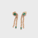 Mikoulette earrings with emeralds and diamonds