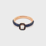 Anello Madame con pavé di zaffiri e diamante