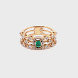 Anello Maureen The Original con smeraldo e diamanti