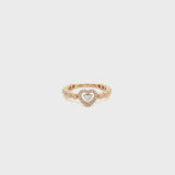 Boutique Icon ring with diamonds and heart shaped central motif