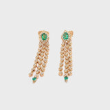 Mikoulette earrings with emeralds and diamonds