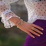 Boutique Paris bracelet with peridot and tanzanite