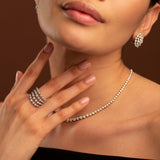 Anello Boutique Icon a quattro file con diamanti