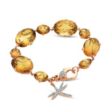 Aqua bracelet with citrine and diamonds