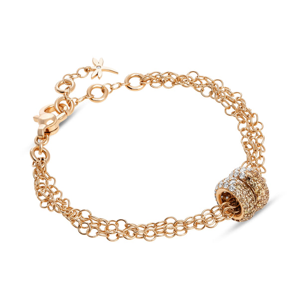 Bracciale Noblesse Oblige con diamanti brown e colorless