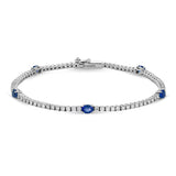 Madame bracelet with blue sapphires and diamonds
