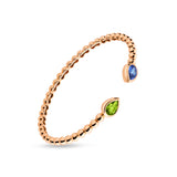 Boutique Paris bracelet with peridot and tanzanite