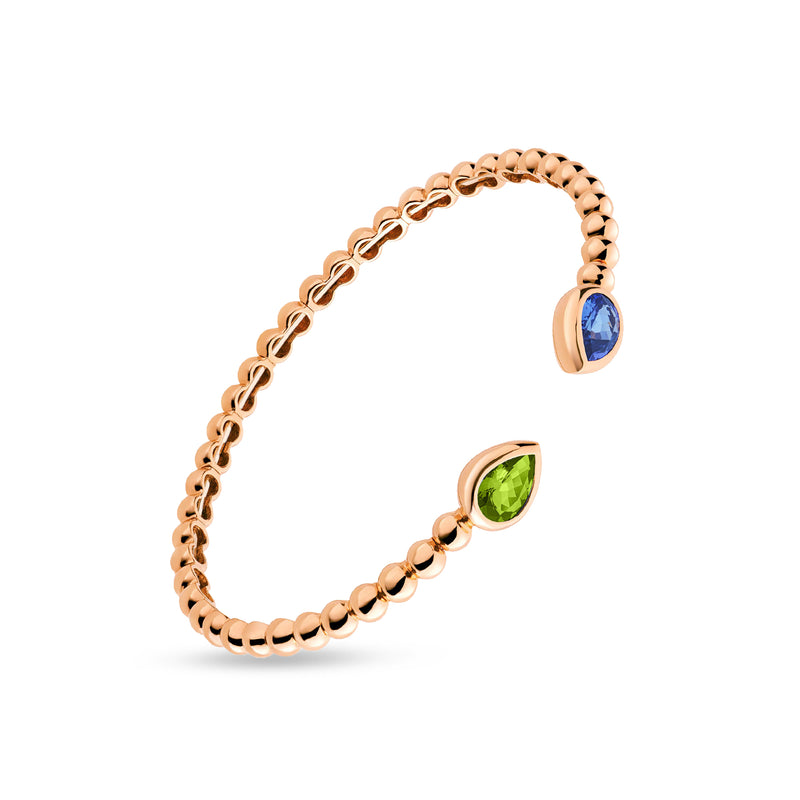 Boutique Paris bracelet with peridot and tanzanite