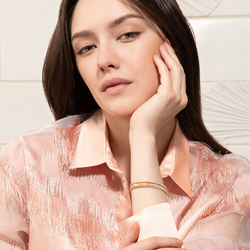 Bracciale rigido Boutique Icon con pavé di diamanti