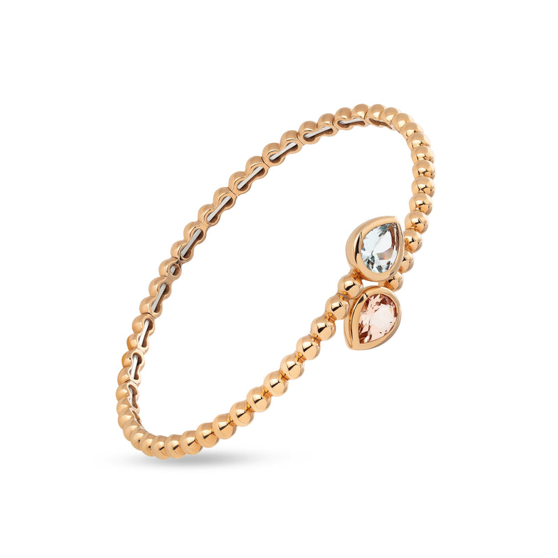 Boutique Paris bracelet with acquamarine and morganite