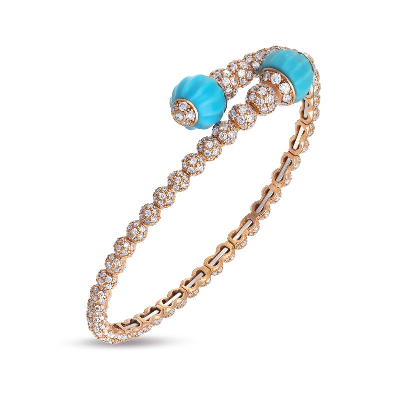 Boutique Portofino bracelet with turquoise and diamonds