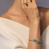 Boutique Portofino bracelet with turquoise and diamonds