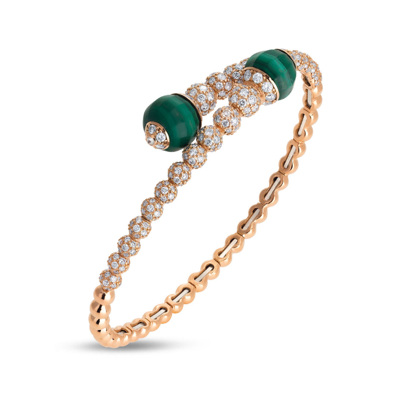 Boutique Portofino bracelet with malachite and diamonds