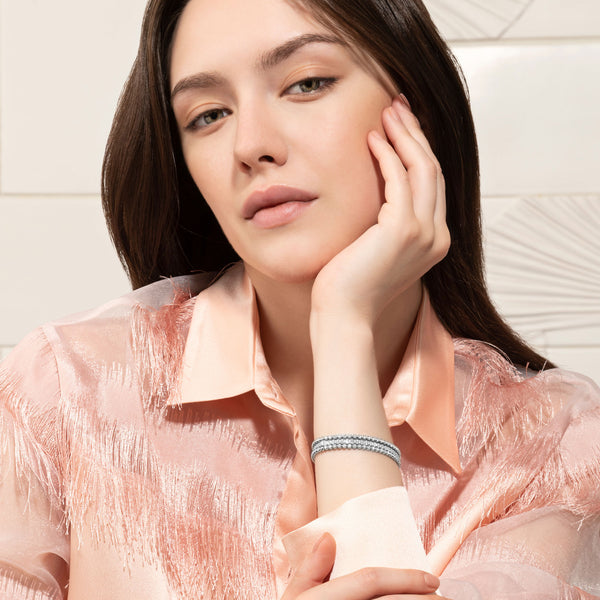 Bracciale rigido Boutique Icon con pavé di diamanti