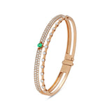 Bracciale rigido Maureen Medine con smeraldo e diamanti