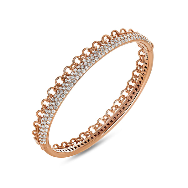 Bracciale rigido Back to Love con pavé di diamanti