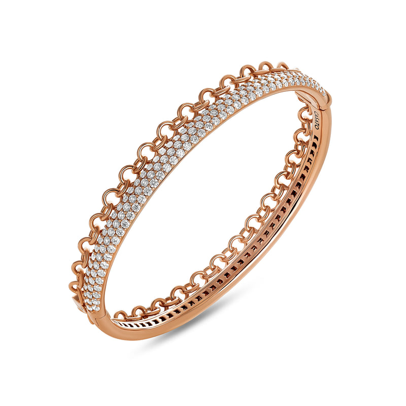 Bracciale rigido Back to Love con pavé di diamanti