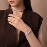 Bracciale rigido Back to Love con pavé di diamanti