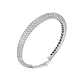 Madame bangle with pavé diamonds