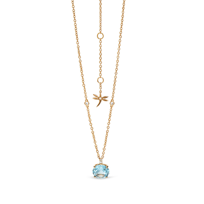 Back to Origin pendant with light blue topaz