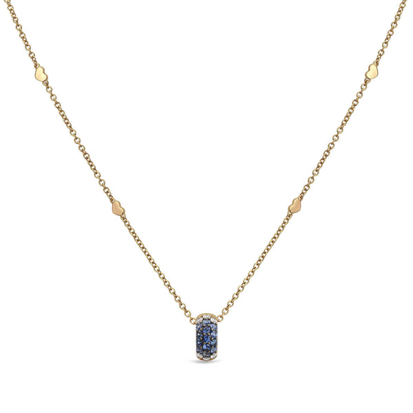 Noblesse Oblige pendant with blue sapphire pavé and diamonds