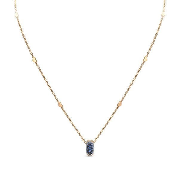 Noblesse Oblige pendant with blue sapphire pavé and diamonds