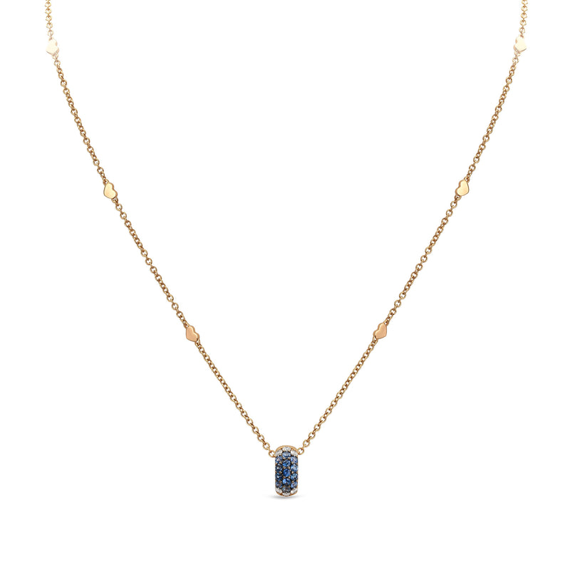 Pendente Noblesse Oblige con pavé di zaffiri blu e diamanti
