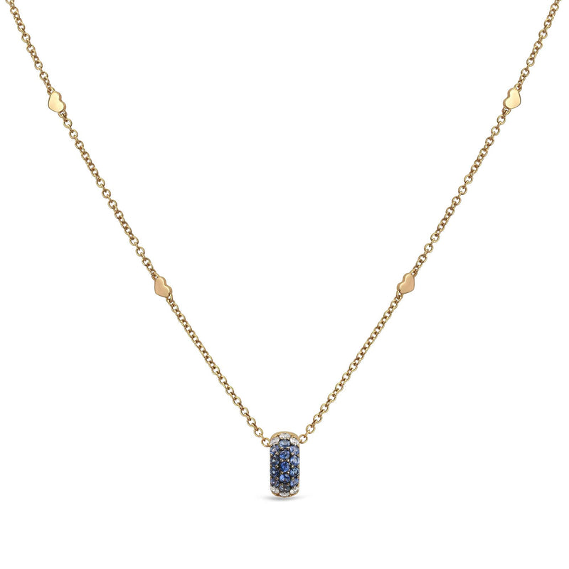 Noblesse Oblige pendant with blue sapphire pavé and diamonds