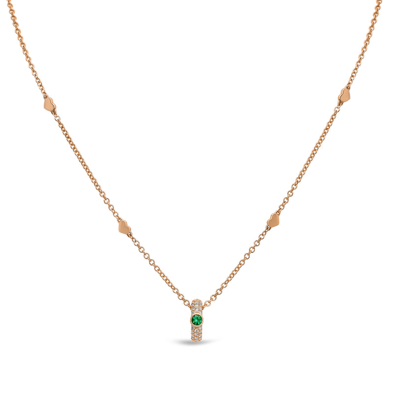 Noblesse Oblige pendant with emerald and diamonds