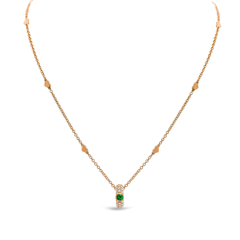 Noblesse Oblige pendant with emerald and diamonds