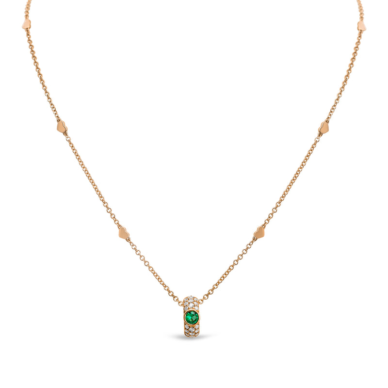 Noblesse Oblige pendant with emerald and diamonds