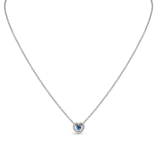 Madame pendant with sapphire and diamonds