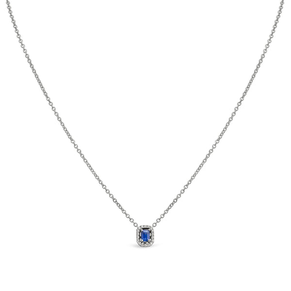 Madame pendant with sapphire and diamonds