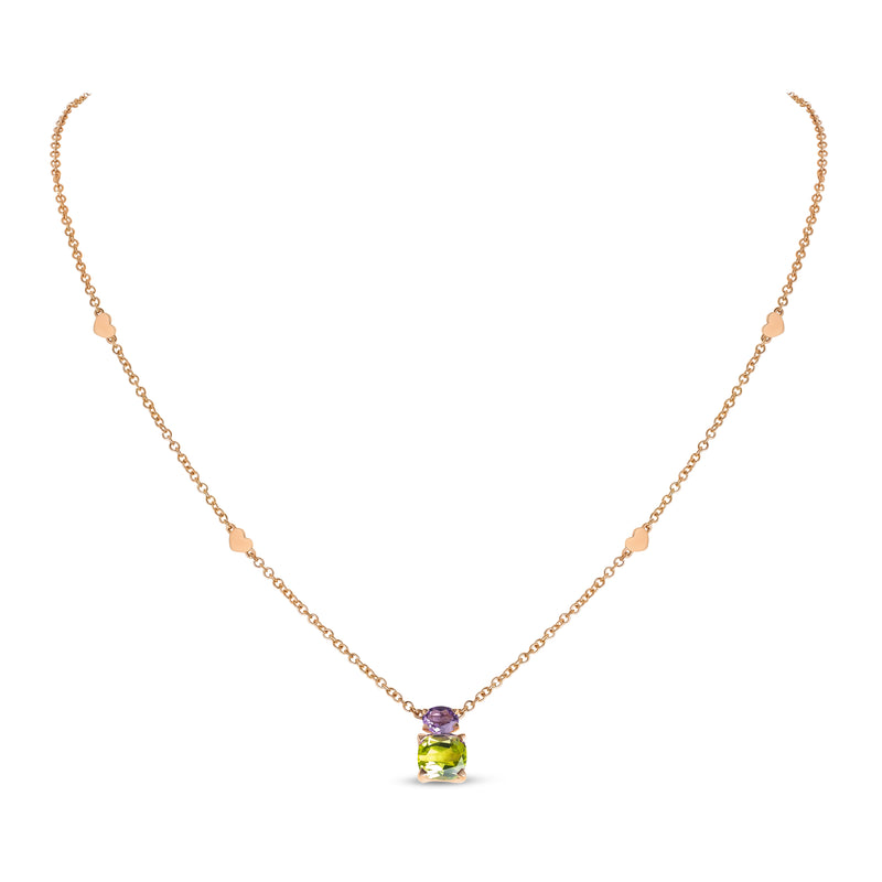Back to Origin pendant with amethyst and peridot