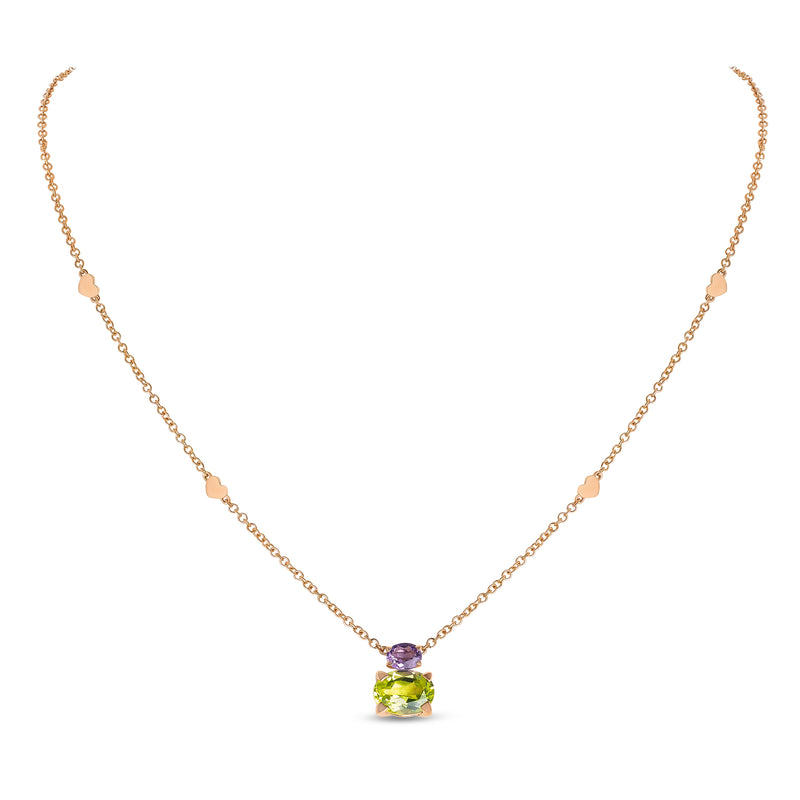 Back to Origin pendant with amethyst and peridot
