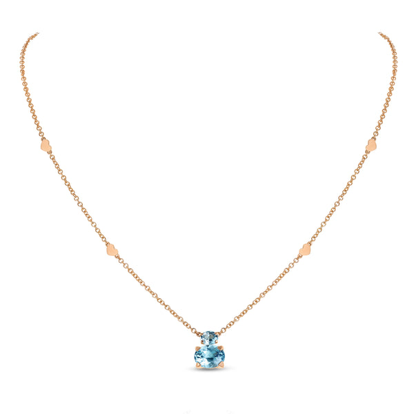 Pendente Back to Origin con topazio azzurro