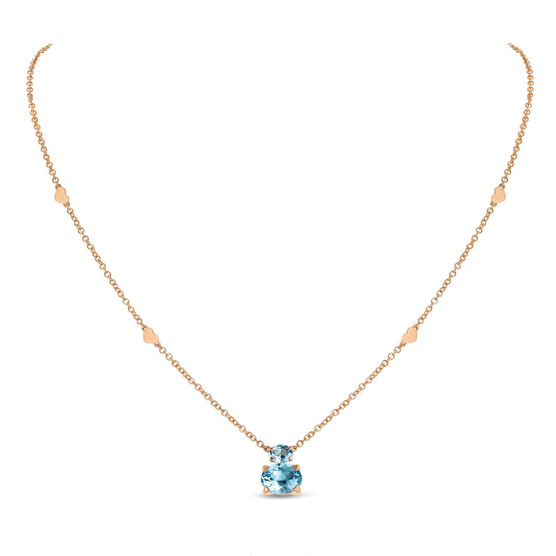 Pendente Back to Origin con topazio azzurro