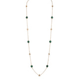 Boutique Portofino necklace with malachite and diamonds