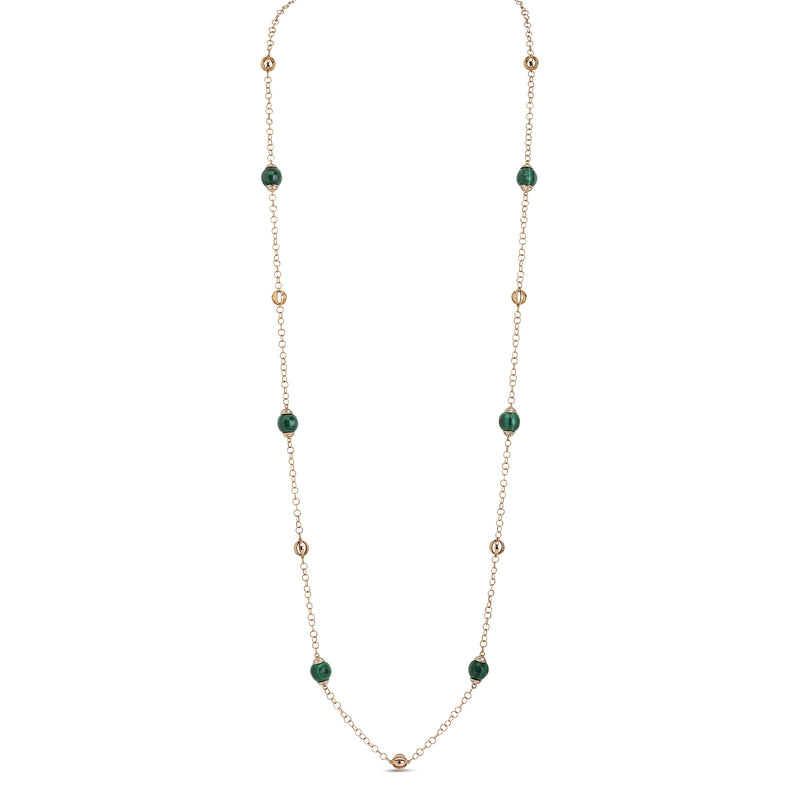 Boutique Portofino necklace with malachite and diamonds