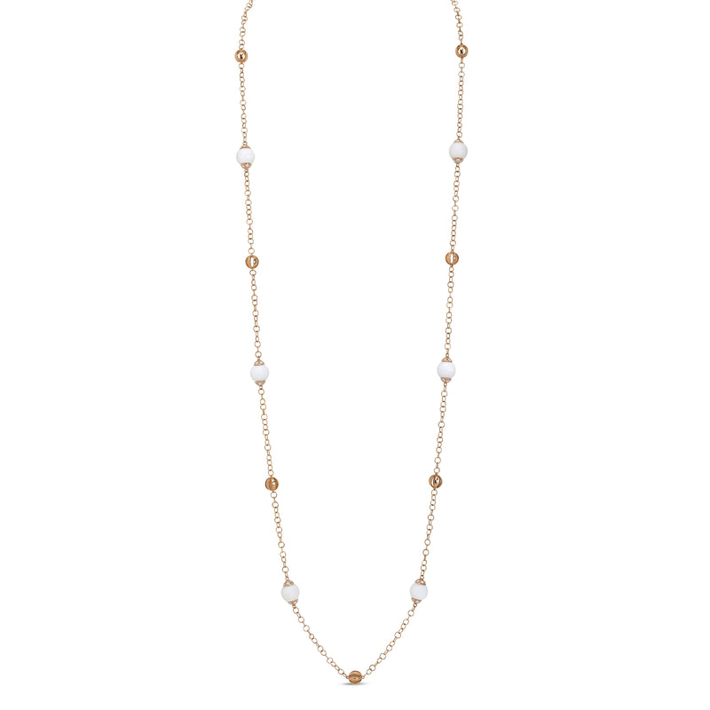 Boutique Portofino necklace with white opal and diamonds