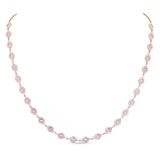 Mikou necklace with pink enamel and diamonds