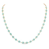 Mikou necklace with blue enamel and diamonds