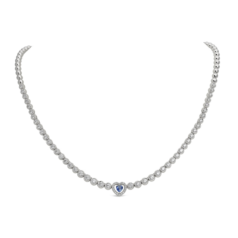 Boutique Icon necklace with sapphire and diamonds