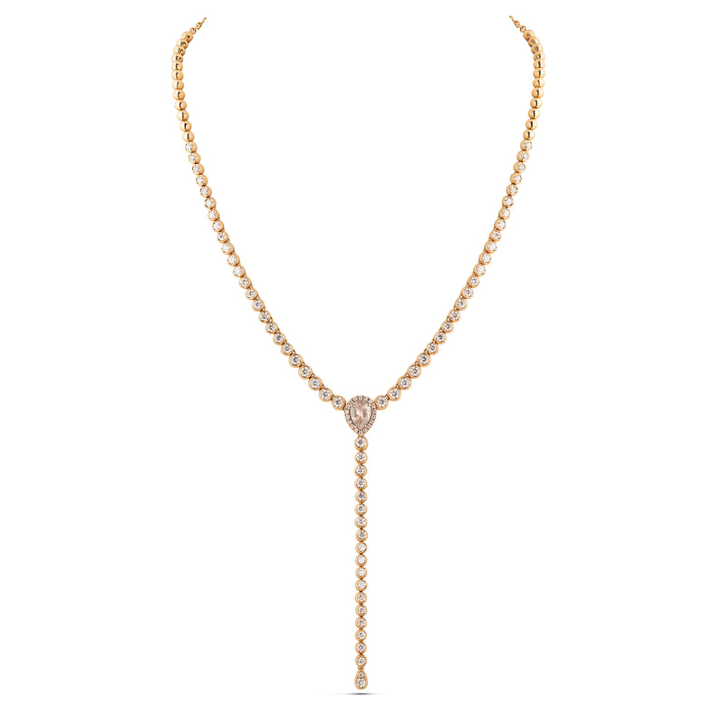 Boutique Paris necklace with morganite and diamonds