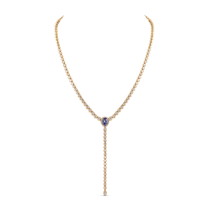 Boutique Paris necklace with tanzanite and diamonds