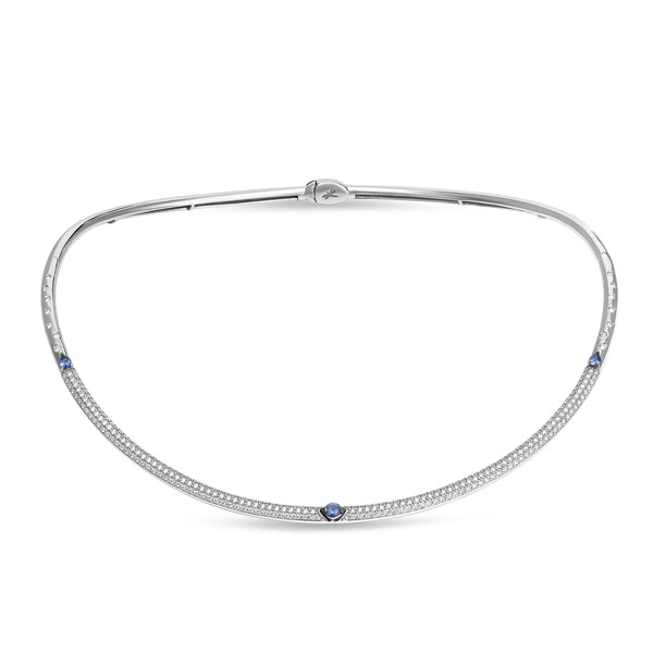 Maureen Medine necklace with sapphires and diamonds