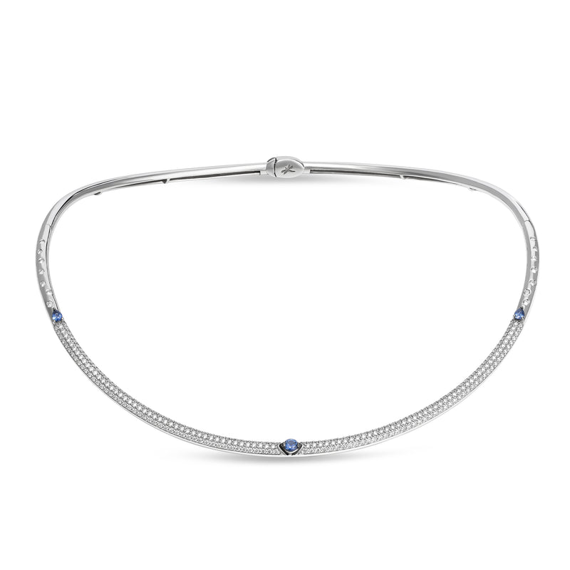 Maureen Medine necklace with sapphires and diamonds