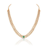 Mikoulette necklace with emerald and diamonds
