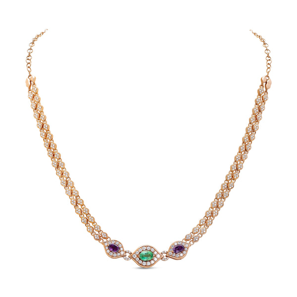 Mikoulette necklace with diamonds