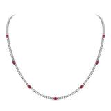 Collana Madame con rubini e diamanti